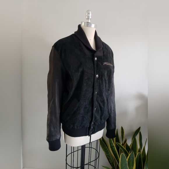 CONVERSE suede and leather varsity jacket - Picture 2 of 10